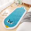 Alfombra Sencilla de Cachemira Suave para Dormitorio, Manta Irregular para Cabecera de Cama, Antideslizante, Fácil de Cuidar, Tapete para Piso para Sala de Estar