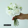 Ramo de Rosas y Eucalipto para el Día de San Valentín Flores Artificiales Adornos para Decoración del Hogar y Bodas Flores Artificiales Terminadas de Alta Gama Venta al por Mayor