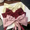 Pinza para el pelo con lazo grande rosa de satén estilo coreano, pinza para la parte posterior de la cabeza para niña, pinza superior con lazo, tocado de princesa Escape