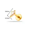 Henson G23/F136 Aleación de Titanio Forma de Gota de Agua Luna Geométricas Tornillo de Rosca Interna Base Plana Stud para Labio Stud para Hélice de Oreja