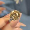 Colgante con corte de nido de pájaro y diamantes de alto carbono, collar con aretes Caibao, anillo de diamantes amarillos con corte de cielo estrellado, traje de diamantes rosas para mujer