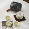 Taza de Panda Express de Dibujos Animados Estilo Moderno Simple Conveniente Viaje Juego de Té Cerámica Cafetera de Té Juego de Té Kung Fu traje