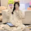 Pijama de mujer para otoño e invierno, conjunto fino de algodón nube, ropa de casa, estilo lindo y dulce de estudiante, colección primavera y otoño 2026
