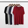 Venta al por mayor de verano para hombre, camiseta simple de manga corta con cuello en V, camiseta básica de modal tejida para hombre, suministro directo de fabricantes