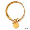 Venda quente transfronteiriça conjunto de amor duas peças feminino estilo coreano colar pulseira corrente osso de cobra acessórios de colar de aço inoxidável atacado