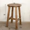 Taburete de Escritorio Rústico de Madera Maciza Estilo Vintage, Silla Pequeña Creativa Personalizada, Soporte para Flores, Accesorio de Decoración para el Hogar, Accesorio Decorativo, Adorno