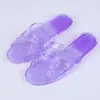 Sandalias y Pantuflas de Plástico Casuales de Verano para Baño Cristal Transparente Desodorante Hogar Hogar Interior Gelatina Plástico Antideslizante