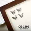 Joias para Nail Art da Nova Série Borboleta, Zircônia Brilhante de Luxo Acessível Borboleta Vazada Cor White K Acessórios de Unha Usáveis