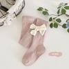 Novas Leggings para Meninas Algodão Penteado Primavera e Outono Celebridade da Internet Estilo Coreano Princesa Laço Grande Roupa Externa Meias-Calças Infantis
