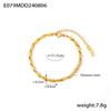 Europa e Estados Unidos novo diamante esculpido padrão colar de vento frio temperamento moda simples não se desvanece titânio aço banhado a ouro personalidade pulseira