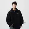 Stock de fábrica: Sudadera con capucha de peso pesado estilo americano para hombre, perfecta para primavera y otoño, moderna y de corte holgado, con un diseño genial inspirado en el diablo, adecuada para parejas.