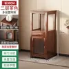 Estante de gabinete de té estilo chino de madera maciza, estante de exhibición de té para sala de té pequeña, soporte moderno minimalista para tazas de té