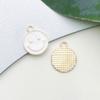 1 gota de óleo branco pingente pulseira colar pingente pequeno pingente artesanal diy chaveiro joias acessórios atacado