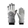 Luvas de esqui para homens e mulheres, forradas com fleece de inverno, espessadas, à prova de vento, à prova d'água, antiderrapantes, compatíveis com tela de toque, para ciclismo ao ar livre, à prova de frio, luvas quentes