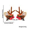 Presilha de Cabelo de Natal Chifres Flocados Clipe Infantil Bonito Desenho Animado Sino Alce Bico de Pato Enfeites de Natal para Mulheres