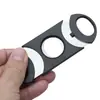 Cortador de Charuto de Aço Inoxidável, Ferramenta de Corte Conveniente, Preto, Simples, Leve, Compacto, Afiado, Atacado do Fabricante