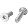 Parafusos de Aço Inoxidável 304, Parafusos de Cabeça Escareada, Parafusos Torx de Cabeça Chata Gb2673 M2M2.5M3M4M5M6M8