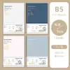 Cuaderno Cuadrado Partner B5 con Cubierta de Alta Calidad, Estilo Estético Xiaohongshu, Cuaderno Grueso Fresco A5 para Estudiantes y Oficina al por Mayor