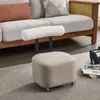 Banqueta Giratória Estilo Vintage com Rodas, Banqueta Baixa de Couro para Sala de Estar de Uso Doméstico, Silenciosa com Encosto, Banqueta Baixa