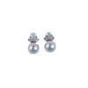 Pendientes de botón de perla de circón Super Flash nuevos de estilo coreano sencillos, pendientes de perla de corona OL de moda, pendientes de alta calidad al por mayor