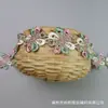 Flores de Encaje Bordadas por Computadora Seda de Leche Estilo Étnico Pequeño Aroma Ropa de Presentación para Niños Flores en Cuello Étnico Encaje Colorido