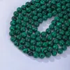 Cuentas Sueltas de Malaquita Sintética Joyería Sintética Cuentas Redondas de Malaquita con Pulsera de Cuentas Joyería Cuentas Accesorios de Piedra Natural