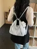 Bolsa tote casual retrô para mulheres, bolsa de ombro casual de grande capacidade para o verão de 2026, mochila da moda para o dia a dia