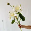 Ramos Artificiales de Nenúfares para Decoración de Restaurantes, Piscinas y Peceras, Flores Falsas para Decoración del Hogar, Venta al por Mayor de Proveedores de Flores de Alta Calidad