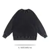 Sudadera redonda trendy retro desgastada de 350 g, peso pesado talla europea, diseño bordado y estampado transfronterizo, acabado lavado y desgastado, estilo pullover