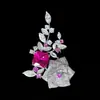Broche Camélia Retrô, Broche Exquisito e Fashionável de Cristal Sintético Feminino de Alta Qualidade, Pino com Design de Luxo Leve, Acessório para Terno