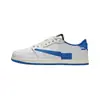 Zapatillas casuales deportivas de baloncesto de caña baja, AJ1 Reverse Hook Mocha Black Warrior Lightning, transfronterizas, genuinas, directas del fabricante, para hombres y mujeres