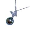 Accesorios Seiko S92 para bricolaje, colgante de perla de plata esterlina, soporte vacío, material elegante, collar con temperamento, colgante, soporte de plata, accesorios