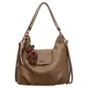 Chegada Nova Outono 2026 Bolsa de Ombro Única de Grande Capacidade Casual Nova Retro Fashionável Simples Estudante Pode Ser Bolsa Tote de Ombro Duplo