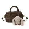 Bolsa Baguete de Mão Estilo Casual Retrô para Mulheres 2025 Inverno Nova Estilo Coreano Versátil Simples Bolsa de Ombro Transversal