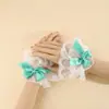 Puños de Manga con Lazo de Encaje Lolita, Accesorios de Muñeca Lolita, Mangas de Muñeca para Sesión de Fotos de Niñas