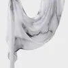 Lenço longo versátil de seda com estampa digital aquarela Bali, mais vendido na primavera e no outono, xale fino e lenço de cabeça da moda