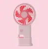 Ventilador Portátil Moderno Transfronteiriço com Suporte e Gancho, Mini Ventilador de Mão Recarregável por USB