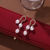 Brincos Elegantes de Luxo Leve Estilo Avançado Estilo Coreano Brincos Exquisitos com Microincrustação Flor Amor Geométrico Distintivo para Mulheres