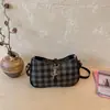 Nova Bolsa Xadrez Popular de Verão 2026 Popular Versátil Bolsa Transversal Fashionável Tendência Bolsa de Ombro Único para Axila para Mulheres