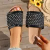 Nuevo Modelo Popular 2025: Pantuflas Birkenstock de Malla con una Tira de Pedrería Hechas a Mano de Suela Gruesa para Uso en Exteriores y Sandalias de Playa