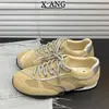 Cordones de piel de vaca estilo ballet retro zapatos de entrenamiento alemanes para mujer zapatos de carreras bloque de color zapatos deportivos casuales Zapatos Argan mujer