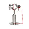Abrazadera de Tubo Ajustable de Acero Inoxidable 304 con Base, Soporte Telescópico para Tubo, Soporte para Tubo, Abrazadera de Tubo, Sujetador de Tubo