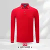 Camisa Polo de Manga Longa Roupas de Trabalho Personalizadas Logo Impresso Gola Camiseta Outono e Inverno Publicidade Camisa Cultural Roupas de Trabalho Corporativas Bordar