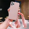 Para iphone16promax nueva funda para teléfono móvil 15 cuatro paquetes de silicona líquida 14 correa para el cuello 13 Apple 11 funda suave