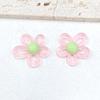 32x 32mm transparente hueco color cinco pétalos DIY pasador para el pelo tocado parche aretes collar accesorios