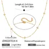 Conjunto de Joyería Elegante y Discreto Estilo Europeo y Americano para Mujer, Combinación de Collar y Pulsera de Acero Inoxidable Dorado de 18K, Collar y Pulsera Estilo Ins Fronterizo para Uso Diario