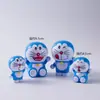 Decoración de Pastel de Cumpleaños para el Día del Niño Accesorios para Insertar Máquina Azul Gordita Gato Ding Dang Tarjeta para Hornear