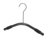 Cabides de Acrílico Preto para Lojas de Roupas Infantis, Logotipo Personalizado no Atacado para Lojas de Roupas, Cabides para Calças