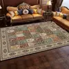 Alfombra retro persa para sala de estar estilo étnico manta para mesa de café sofá hogar área grande manta completa para dormitorio mesita de noche