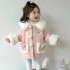 Abrigo para Niñas Otoño Invierno 2026 Estilo Nuevo Ropa de Invierno para Niños Grueso y Elegante Top de Lana de Cordero Invierno